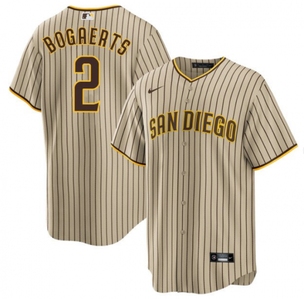 Men San Diego Padres #2 Xander Bogaerts Tan Cool Base Stitched Baseball Jersey