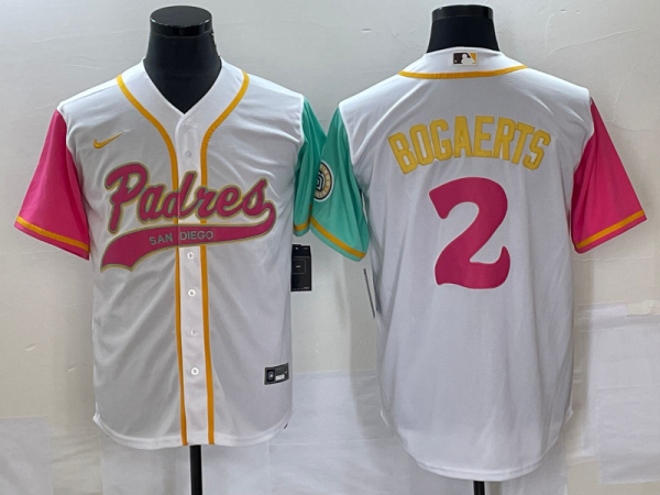 Men San Diego Padres #2 Xander Bogaerts White City Connect Cool Base Stitched Baseball Jersey