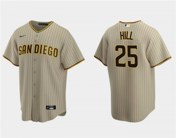 Men San Diego Padres #25 Tim Hill Tan Cool Base Stitched Jersey