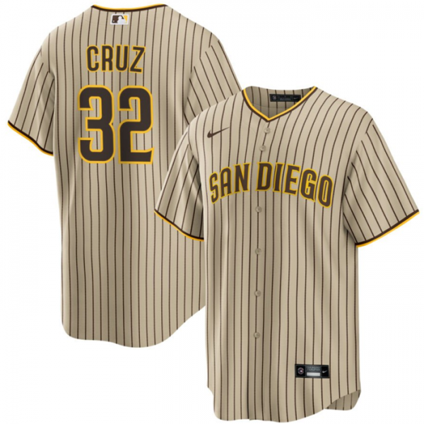 Men San Diego Padres #32 Nelson Cruz Tan Cool Base Stitched Jersey