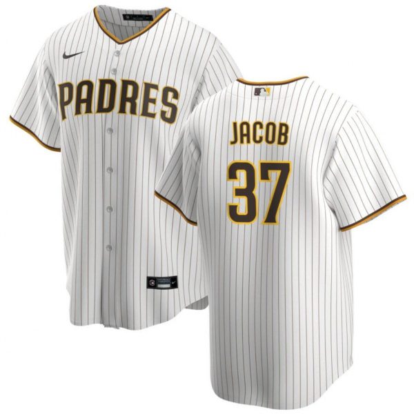 Men San Diego Padres #37 Alek Jacob White Cool Base Stitched Baseball Jersey