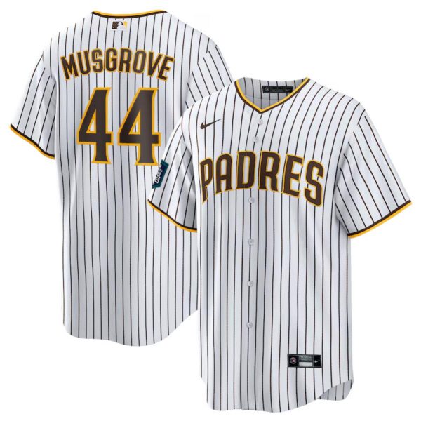 Men San Diego Padres #44 Joe Musgrove White 2024 World Tour Seoul Series Home Stitched Baseball Jersey