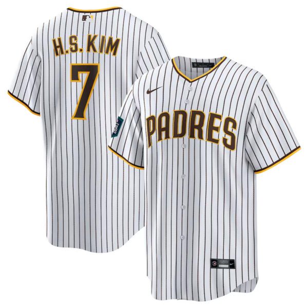 Men San Diego Padres #7 Ha Seong Kim White 2024 World Tour Seoul Series Home Stitched Baseball Jersey