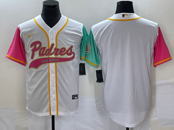 Men San Diego Padres Blank White City Connect Cool Base Stitched Baseball Jersey