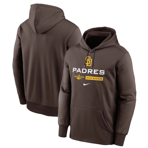 Men San Diego Padres Brown 2022 Performance Pullover Hoodie