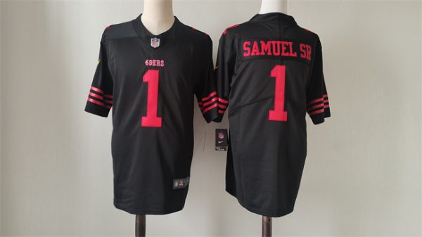Men San Francisco 49ers #1 Deebo Samuel Black Vapor Untouchable Limited Stitched Football Jersey