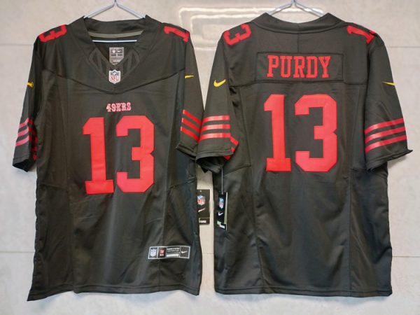 Men San Francisco 49ers #13 Brock Purdy Black 2023 F.U.S.E. Vapor Untouchable Limited Stitched Football Jersey