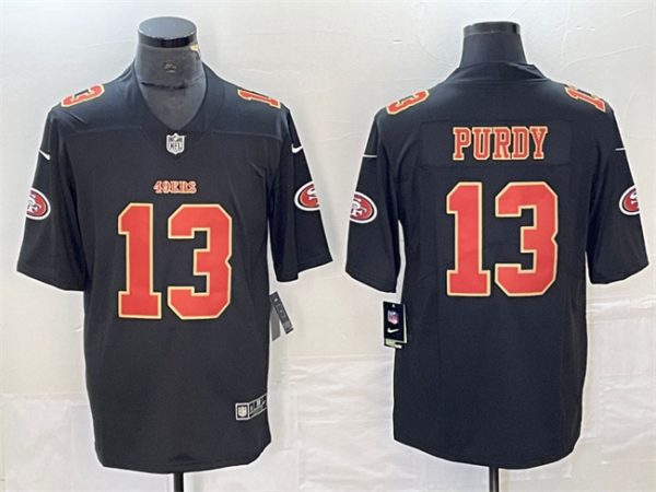 Men San Francisco 49ers #13 Brock Purdy Black Vapor Untouchable Limited Stitched Jersey