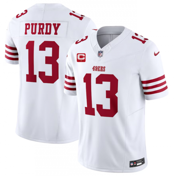 Men San Francisco 49ers #13 Brock Purdy White 2023 F.U.S.E. With 1-Star C Patch Vapor Untouchable Limited Stitched Football Jersey