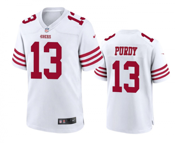 Men San Francisco 49ers #13 Brock Purdy White Stitched Game Jersey