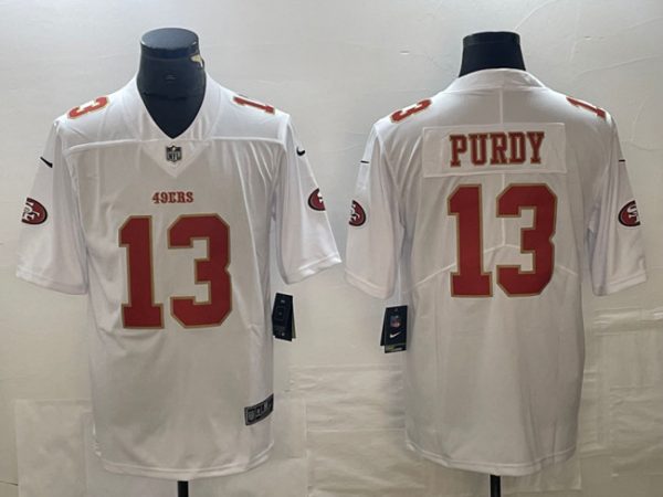 Men San Francisco 49ers #13 Brock Purdy White Vapor Untouchable Limited Stitched Jersey