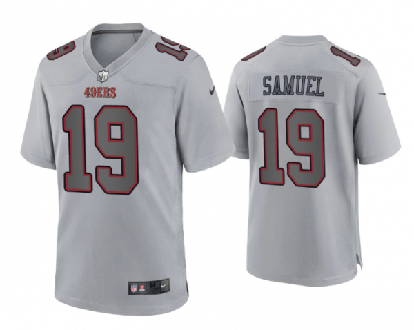 Men San Francisco 49ers #19 Deebo Samuel Grey Atmosphere Fashion Stitched Game Jersey