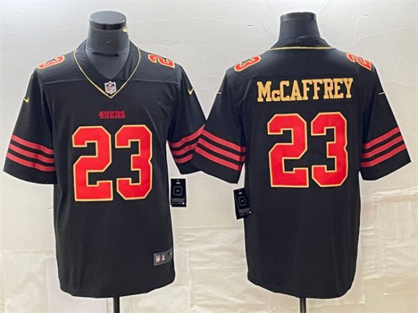 Men San Francisco 49ers #23 Christian McCaffrey Black Stitched Jersey