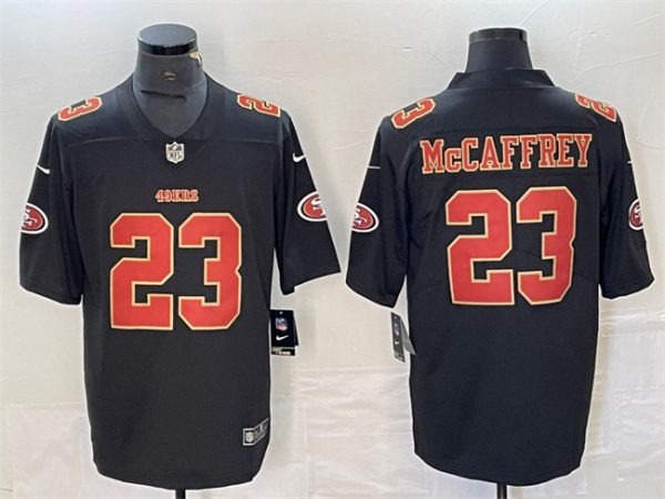 Men San Francisco 49ers #23 Christian McCaffrey Black Vapor Untouchable Limited Stitched Jersey