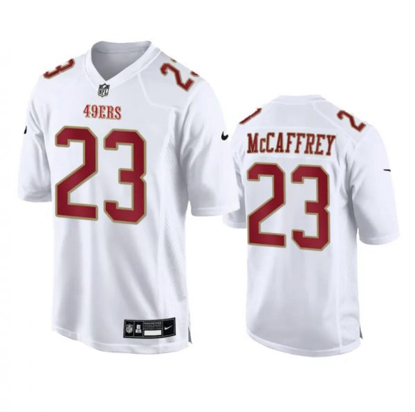 Men San Francisco 49ers #23 Christian McCaffrey White Fashion Vapor Untouchable Limited Stitched Football Jersey