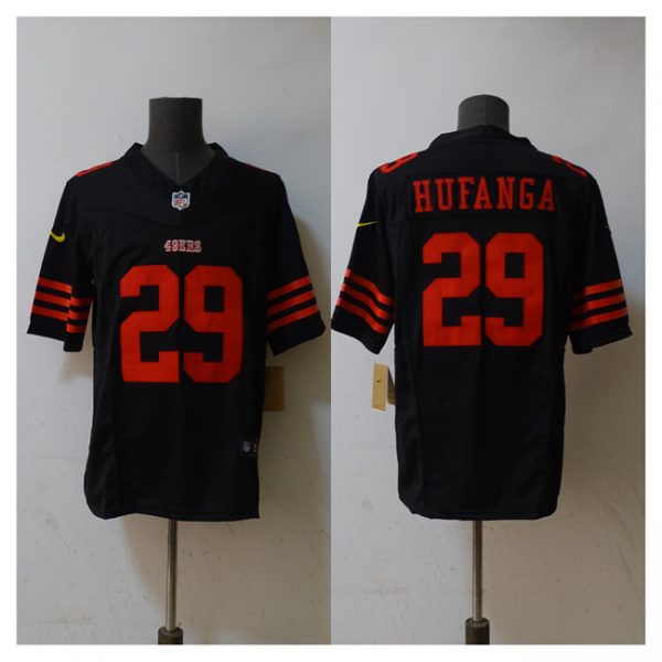 Men San Francisco 49ers #29 Talanoa Hufanga 2023 F.U.S.E. Black Vapor Untouchable Limited Stitched Football Jersey