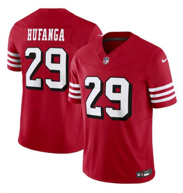 Men San Francisco 49ers #29 Talanoa Hufanga New Red 2023 F.U.S.E. Stitched Football Jersey