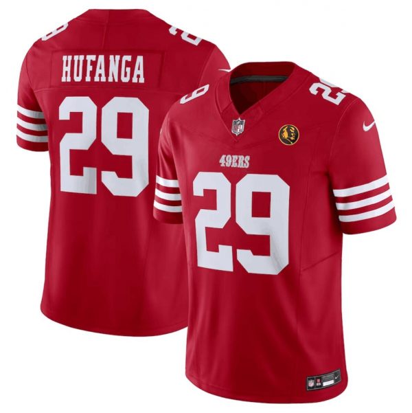 Men San Francisco 49ers #29 Talanoa Hufanga Red 2023 F.U.S.E. With John Madden Patch Vapor Limited Stitched Football Jersey