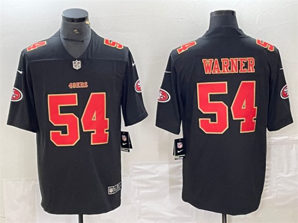 Men San Francisco 49ers #54 Fred Warner Black Vapor Untouchable Limited Stitched Jersey