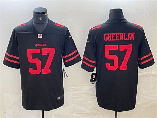 Men San Francisco 49ers #57 Dre Greenlaw Black Vapor Untouchable Limited Stitched Jersey