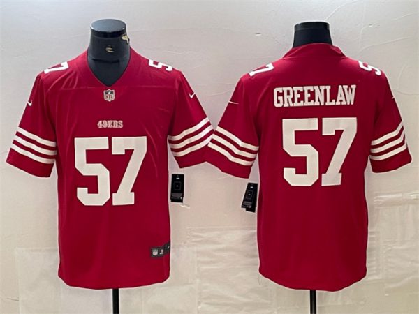 Men San Francisco 49ers #57 Dre Greenlaw Red Vapor Untouchable Limited Stitched Jersey