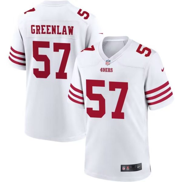 Men San Francisco 49ers #57 Dre Greenlaw White Stitched Game Football Jersey