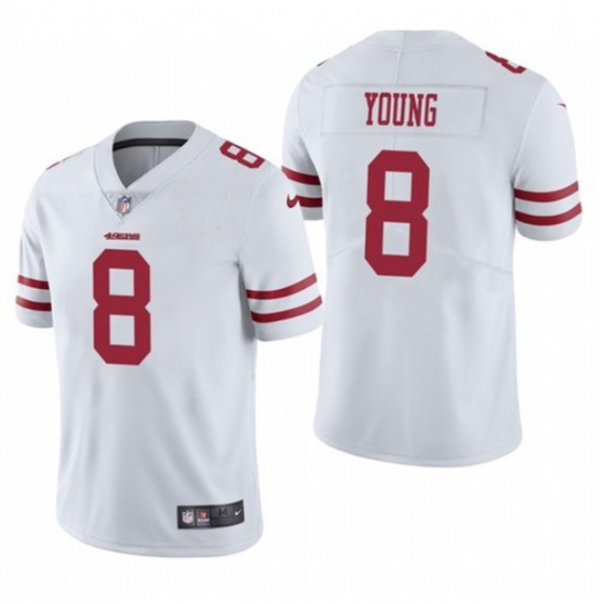 Men San Francisco 49ers #8 Steve Young White Vapor Untouchable Stitched Baseball Jersey