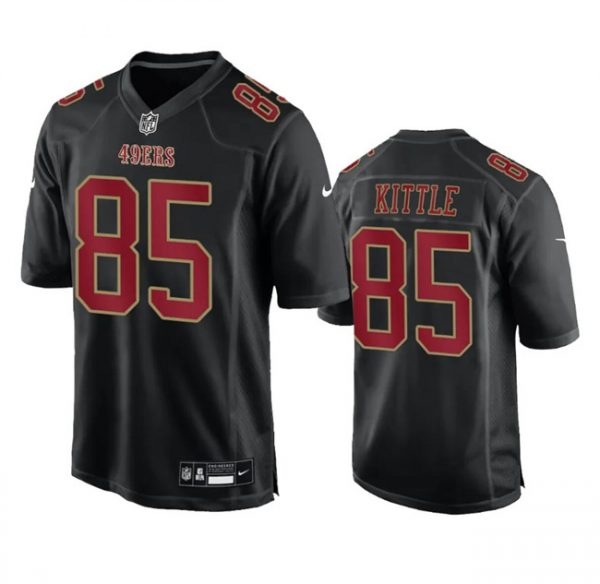 Men San Francisco 49ers #85 George Kittle Black Fashion Vapor Untouchable Limited Stitched Football Jersey