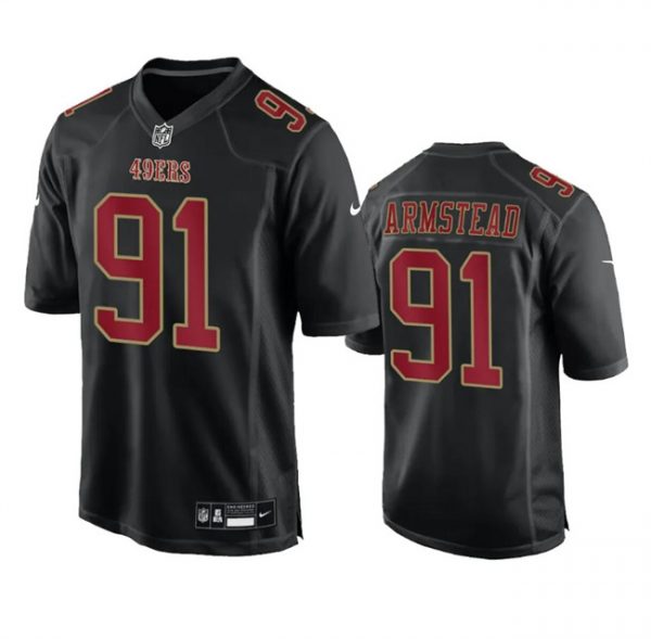 Men San Francisco 49ers #91 Arik Armstead Black Fashion Vapor Untouchable Limited Stitched Football Jersey