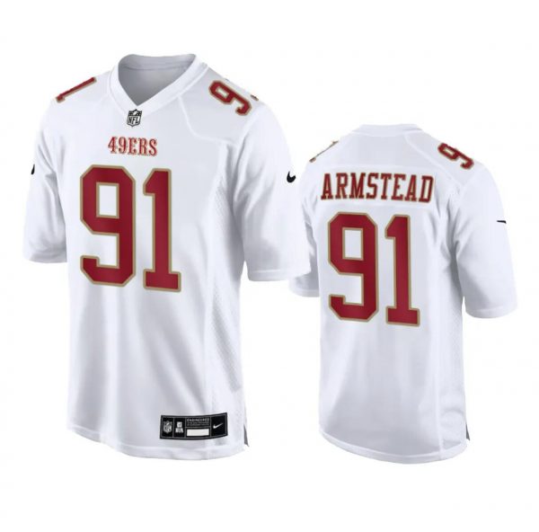 Men San Francisco 49ers #91 Arik Armstead White Fashion Vapor Untouchable Limited Stitched Football Jersey