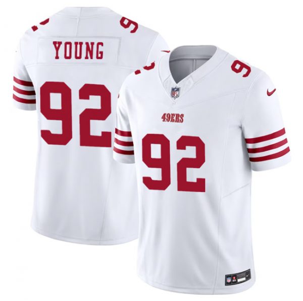 Men San Francisco 49ers #92 Chase Young White 2023 F.U.S.E. Stitched Football Jersey
