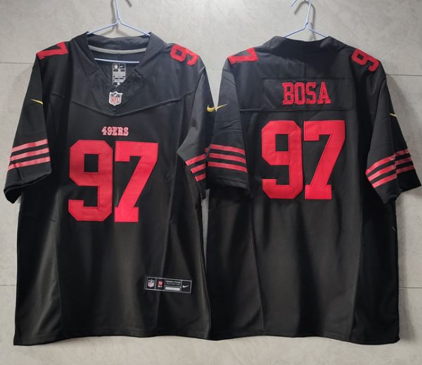 Men San Francisco 49ers #97 Nick Bosa Black 2023 F.U.S.E. Vapor Untouchable Limited Stitched Football Jersey