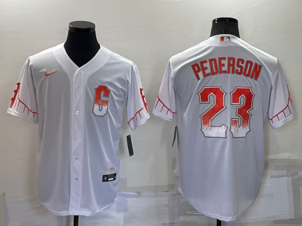 Men San Francisco Giants #23 Joc Pederson White City Connect Cool Base Stitched Jersey