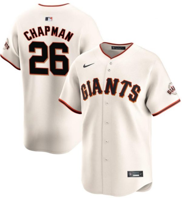 Men San Francisco Giants #26 Matt Chapman Cream 2024 Home Limited Stitched Baseball Jersey