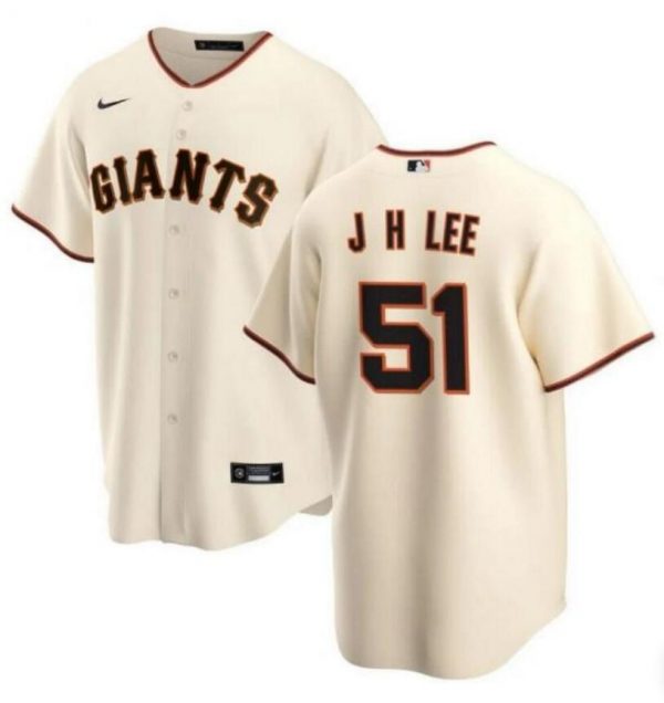 Men San Francisco Giants #51 Jung Hoo Lee Cream Cool Base Stitched Baseball Jersey