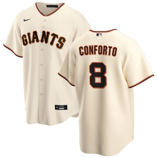 Men San Francisco Giants #8 Michael Conforto Cream Cool Base Stitched Baseball Jersey