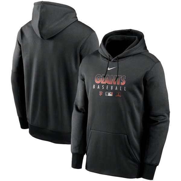 Men San Francisco Giants Black 2022 Performance Pullover Hoodie