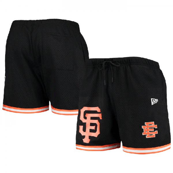 Men San Francisco Giants Black Mesh Shorts 001