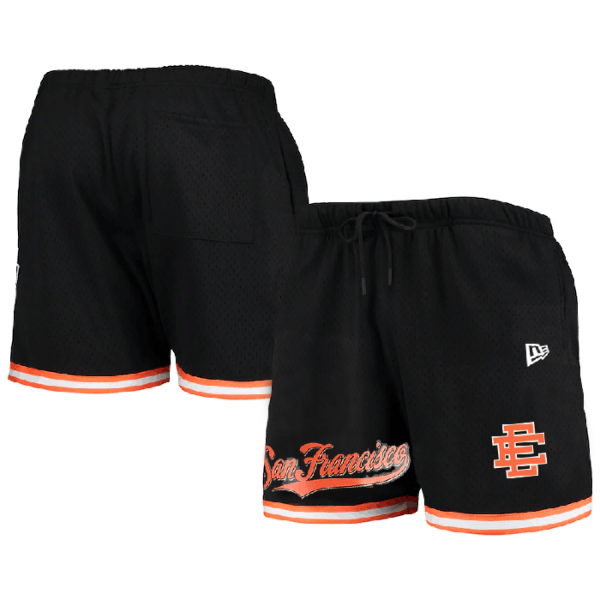 Men San Francisco Giants Black Mesh Shorts