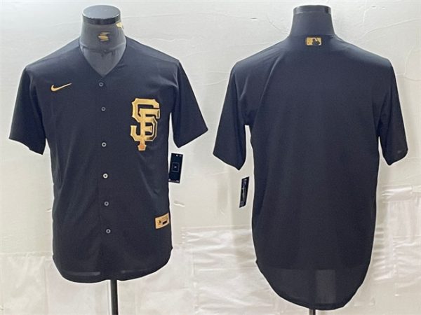 Men San Francisco Giants Blank Black Cool Base Stitched Baseball Jersey