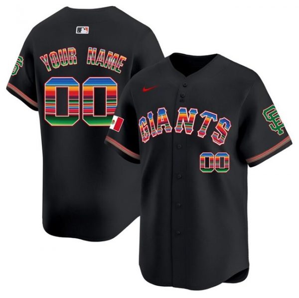 San Francisco Giants Customized Black Mexico Vapor Premier Limited Stitched Jersey