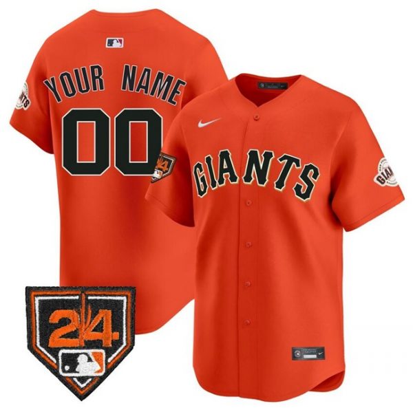 San Francisco Giants Customized Orange 2024 Spring Training Vapor Premier Limited Stitched Jersey