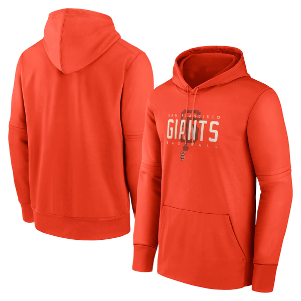 Men San Francisco Giants Orange regame Performance Pullover Hoodie