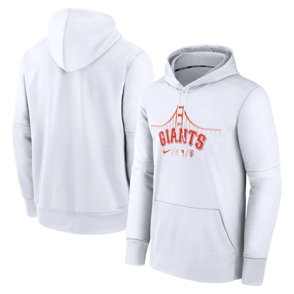 Men San Francisco Giants White 2022 City Connect Therma Performance Pullover Hoodie