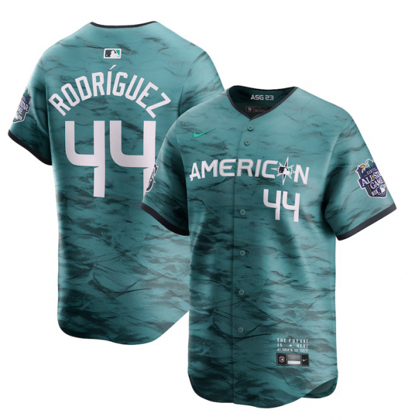 Men Seattle Mariners #44 Julio Rodriguez Teal 2023 All-star Cool Base With Patch Stitched Baseball Jersey