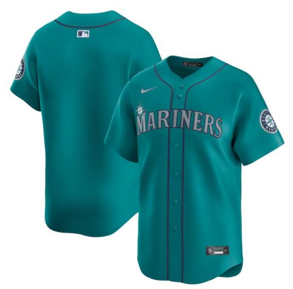 Men Seattle Mariners Blank Aqua Alternate Limited Stitched jersey