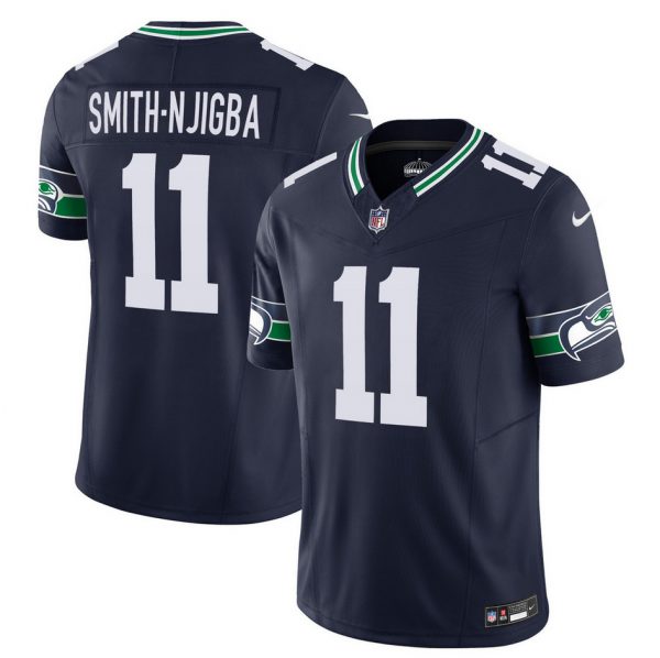 Men Seattle Seahawks #11 Jaxon Smith-Njigba 2023 F.U.S.E. Navy Limited Stitched Football Jersey