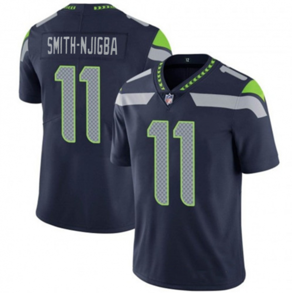 Men Seattle Seahawks #11 Jaxon Smith-Njigba Navy 2023 Draft Vapor Untouchable Stitched Jersey