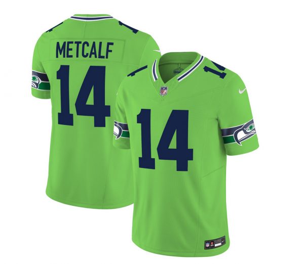 Men Seattle Seahawks #14 DK Metcalf 2023 F.U.S.E. Green Limited Stitched Football Jersey