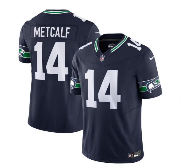 Men Seattle Seahawks #14 DK Metcalf 2023 F.U.S.E. Navy Limited Stitched Football Jersey